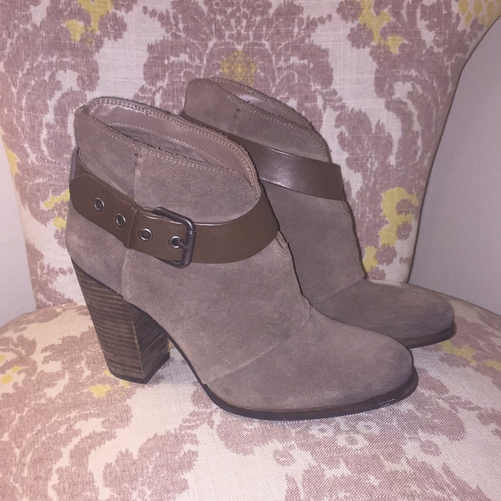 BCBG taupe booties